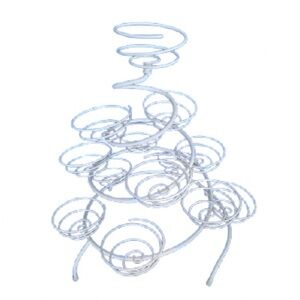 Vintage White Metal Spiral Spring Cupcake / Muffin Tree